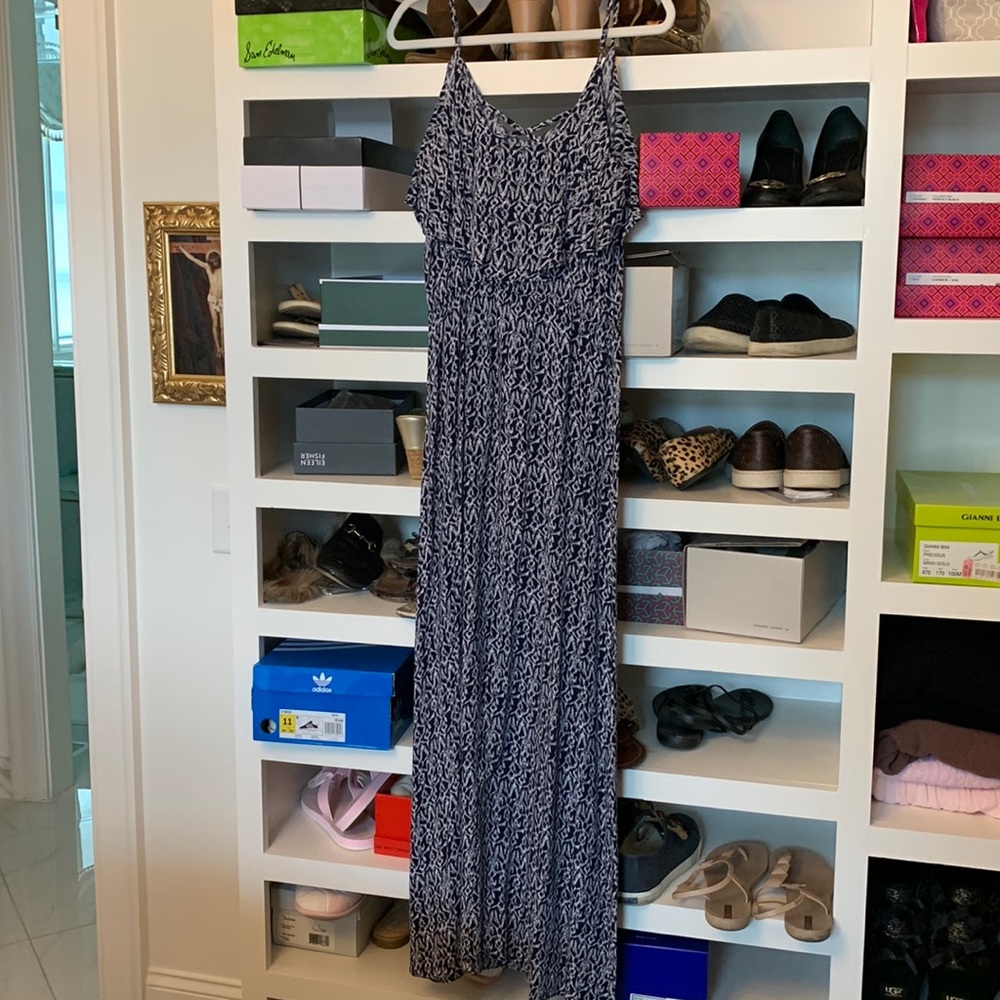 Navy and white Maxi dress